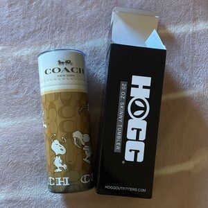 Coach Brown and White Snoopy Tumbler